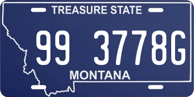 MT license plate 993778G