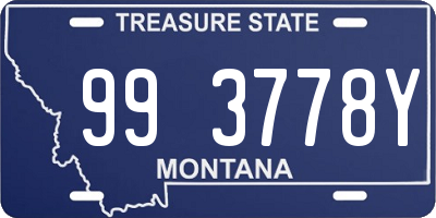 MT license plate 993778Y