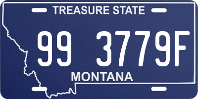 MT license plate 993779F