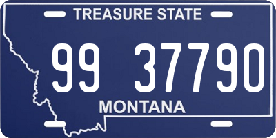 MT license plate 993779O