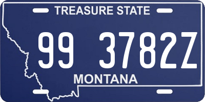 MT license plate 993782Z