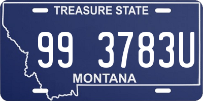 MT license plate 993783U