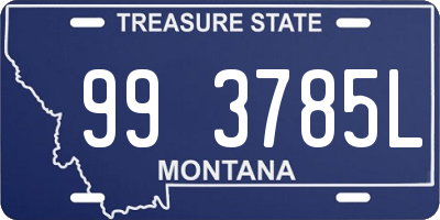 MT license plate 993785L