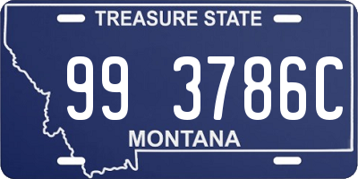 MT license plate 993786C