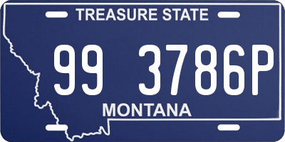 MT license plate 993786P