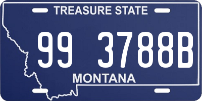 MT license plate 993788B