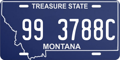 MT license plate 993788C