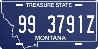 MT license plate 993791Z