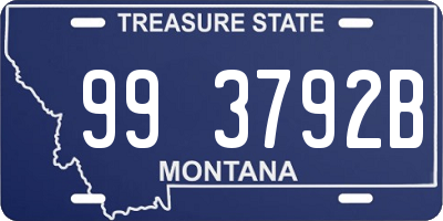 MT license plate 993792B