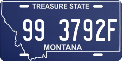 MT license plate 993792F