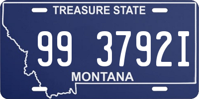 MT license plate 993792I