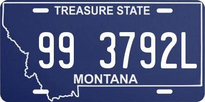 MT license plate 993792L