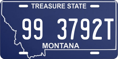 MT license plate 993792T