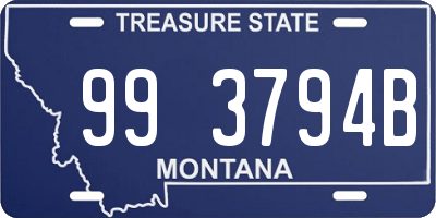 MT license plate 993794B