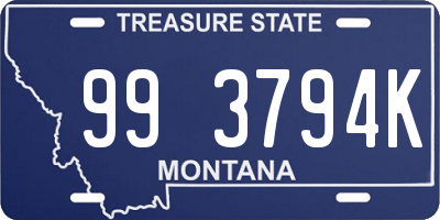 MT license plate 993794K