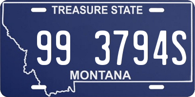 MT license plate 993794S