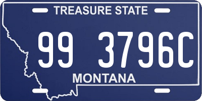 MT license plate 993796C