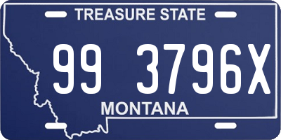 MT license plate 993796X