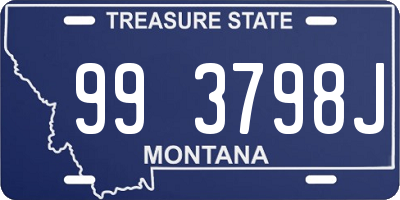 MT license plate 993798J