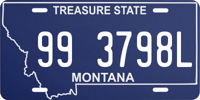 MT license plate 993798L