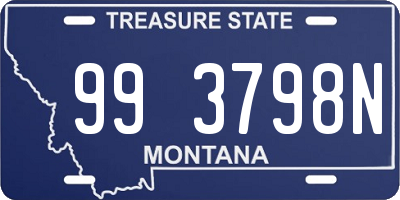 MT license plate 993798N