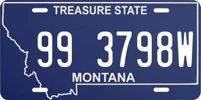 MT license plate 993798W