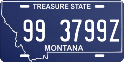 MT license plate 993799Z