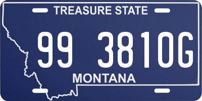 MT license plate 993810G