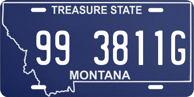 MT license plate 993811G