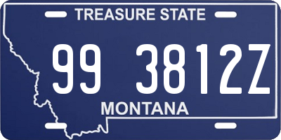 MT license plate 993812Z