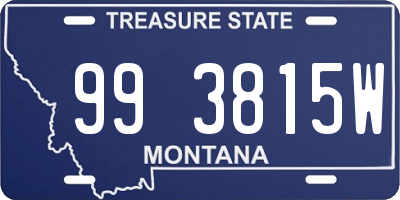 MT license plate 993815W