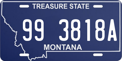 MT license plate 993818A