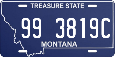 MT license plate 993819C