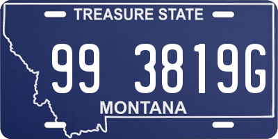 MT license plate 993819G