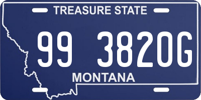 MT license plate 993820G