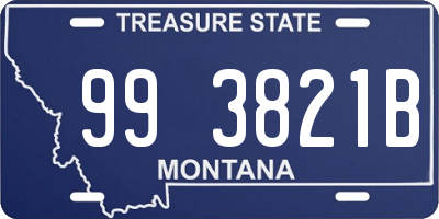 MT license plate 993821B