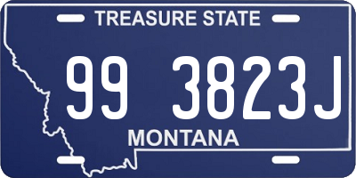 MT license plate 993823J