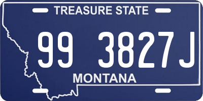 MT license plate 993827J