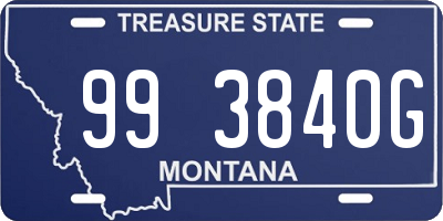 MT license plate 993840G