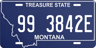 MT license plate 993842E