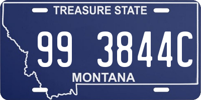 MT license plate 993844C