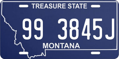 MT license plate 993845J