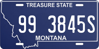 MT license plate 993845S