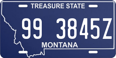 MT license plate 993845Z