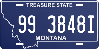 MT license plate 993848I