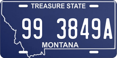 MT license plate 993849A