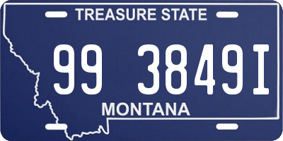 MT license plate 993849I