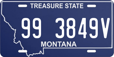 MT license plate 993849V