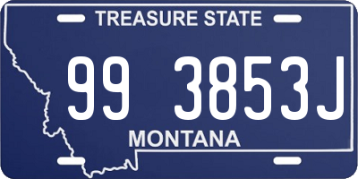 MT license plate 993853J