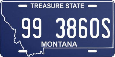 MT license plate 993860S